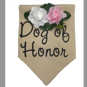 Dog Wedding Bandana "Dog of Honor" XS/S